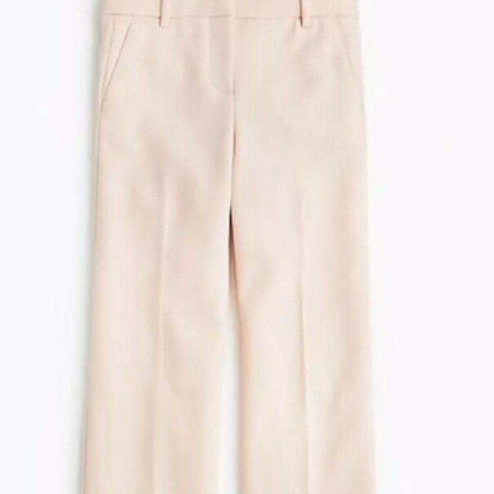 NWT J.CREW Peyton high- rise wide-leg pant in Subtle Pink Size 8 NWT $98 J5634